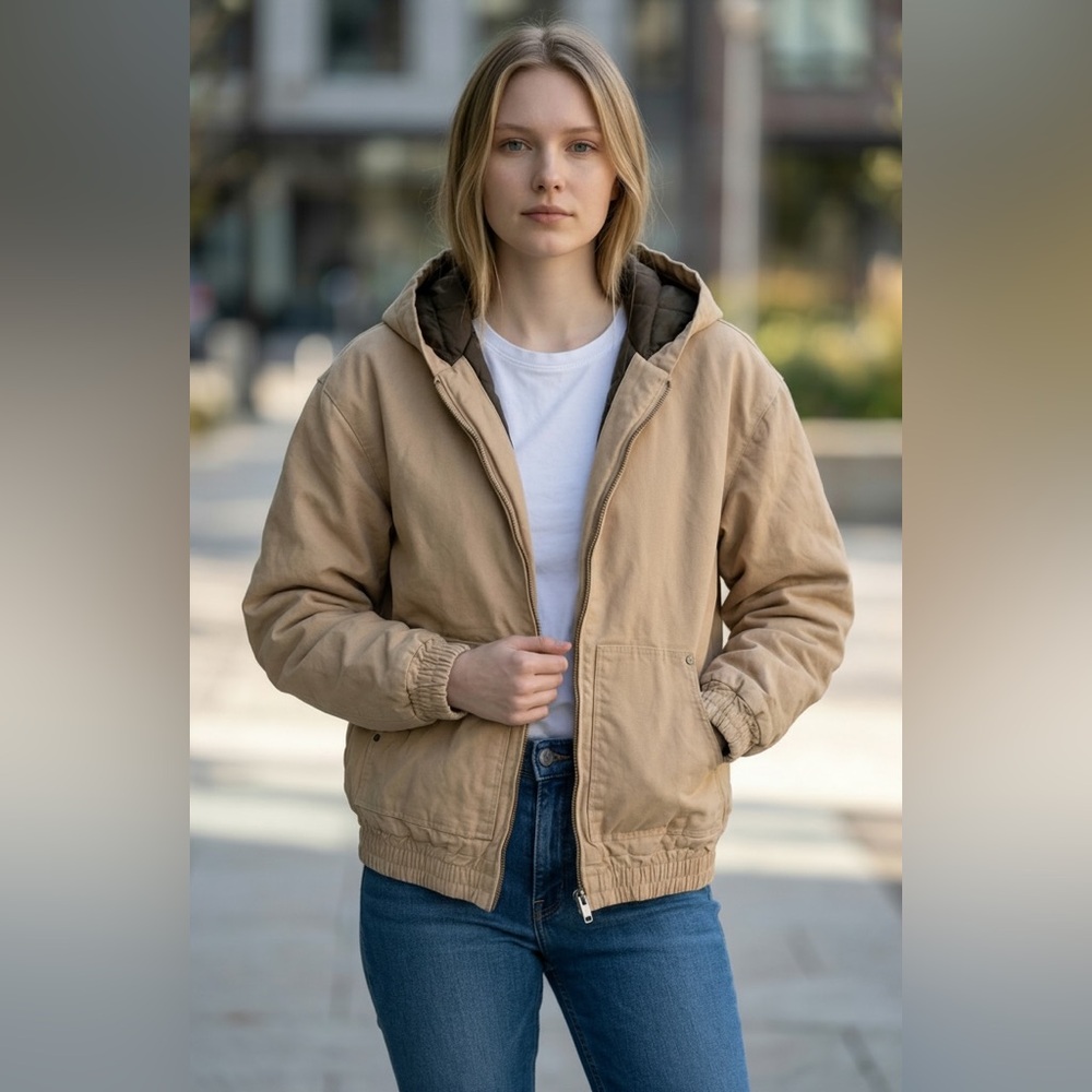 Cute Women’s Wild Fable Hooded  Utility Jacket - Beige